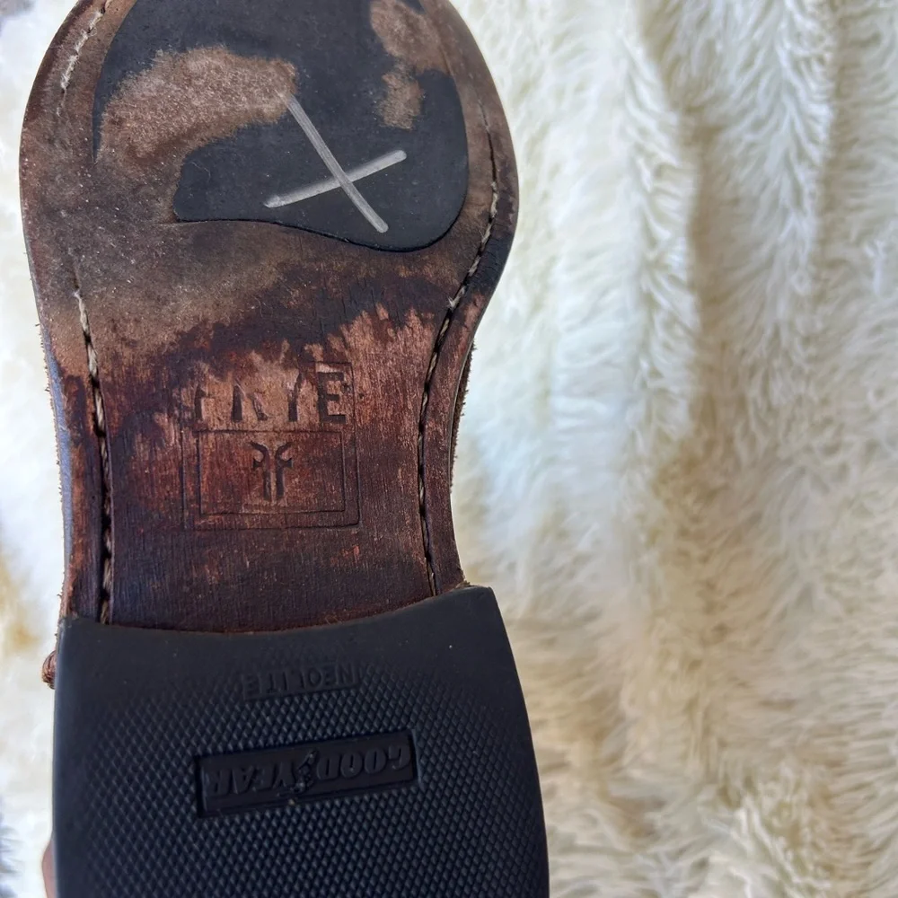 Frye Marco Roper boots in dark brown.